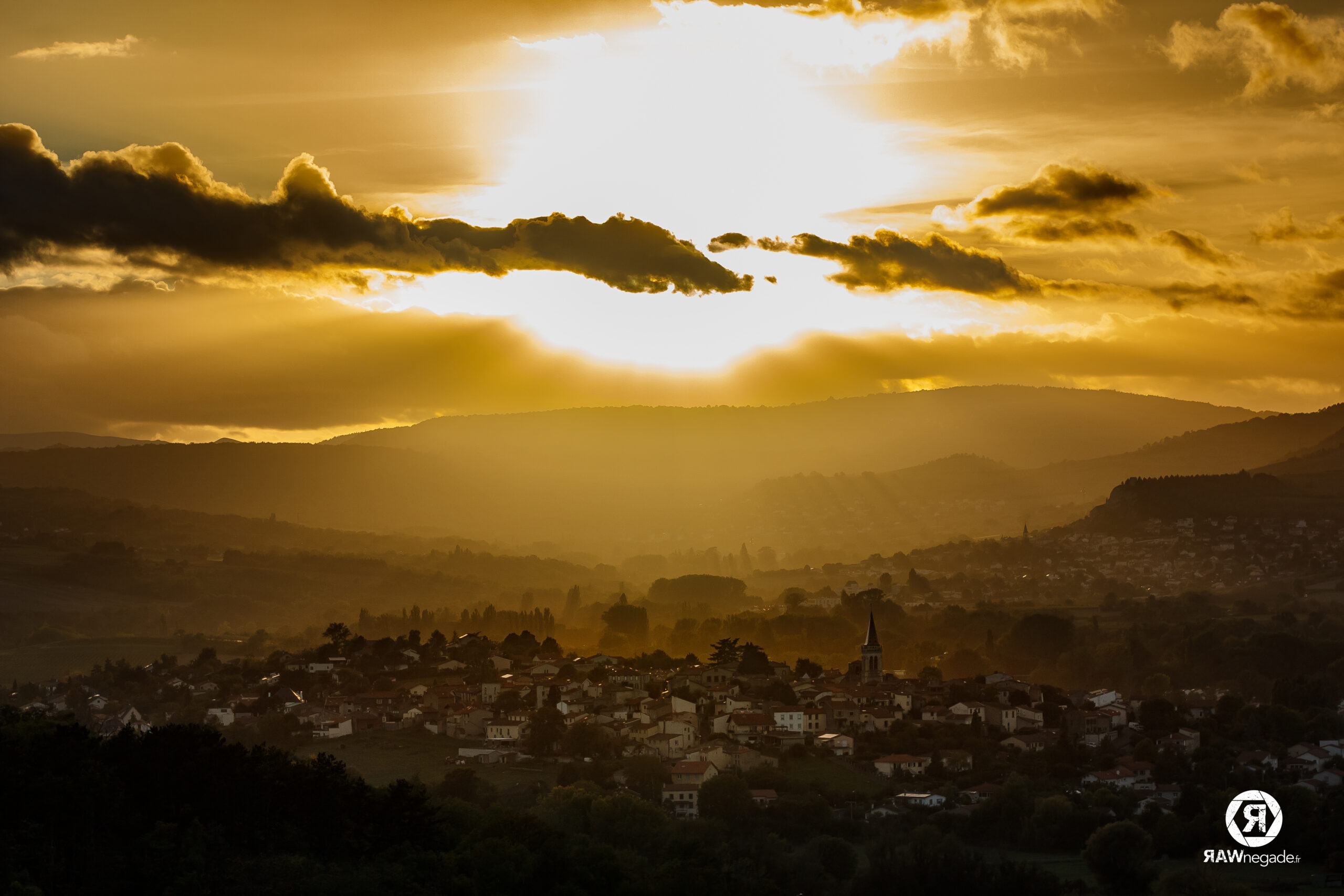 Coucher de soleil sur orcet